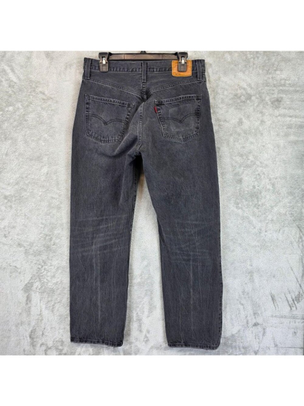 Levis 501 90s Jeans Womens 30 Gray Charcoal Wash Relaxed Straight Button Fly - Picture 2 of 16